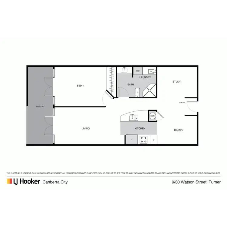 Floorplan of Homely apartment listing, 9/30 Watson Street, Turner ACT 2612