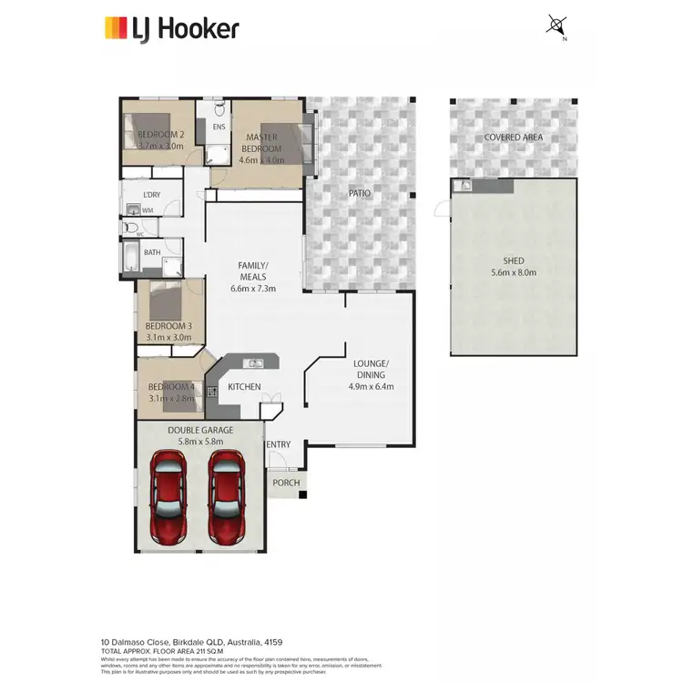 Floorplan of Homely house listing, 10 Dalmaso Close, Birkdale QLD 4159