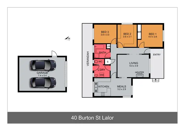 Floorplan of Homely house listing, 40 Burton Street, Lalor VIC 3075