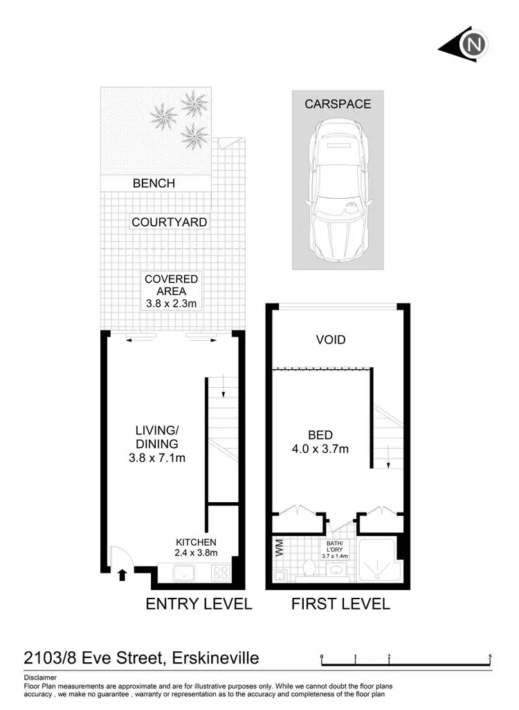 Floorplan of Homely apartment listing, 2103/8 Eve Street, Erskineville NSW 2043