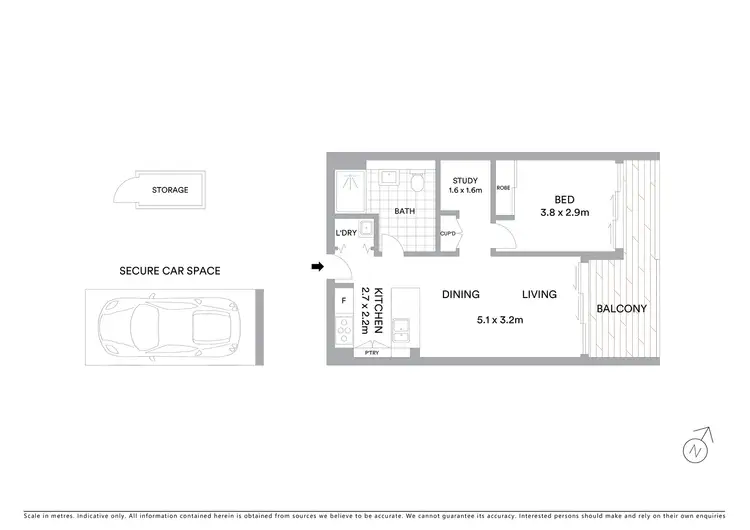 Floorplan of Homely apartment listing, Unit 407/390 Pacific Highway, Lane Cove NSW 2066