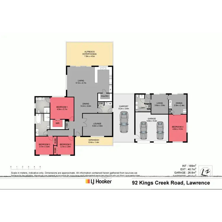 Floorplan of Homely rural property listing, 92 Kings Creek Road, Lawrence NSW 2460