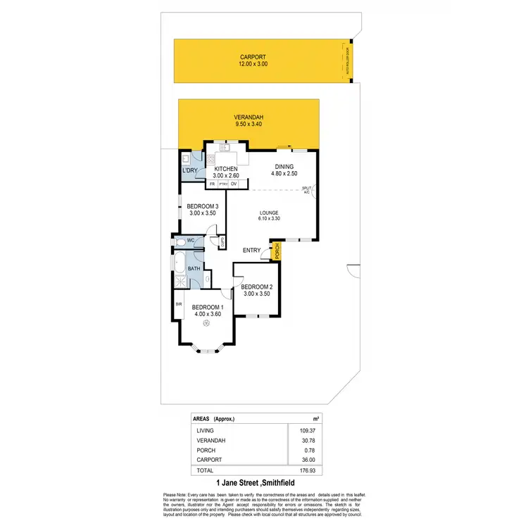 Floorplan of Homely house listing, 1 Jane Street, Smithfield SA 5114
