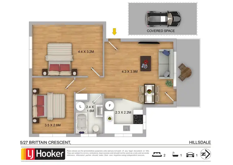 Floorplan of Homely apartment listing, 5/27 Brittain Cres, Hillsdale NSW 2036