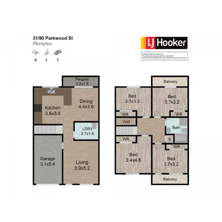 Floorplan of Homely townhouse listing, 31/90 Parkwood Street, Plumpton NSW 2761