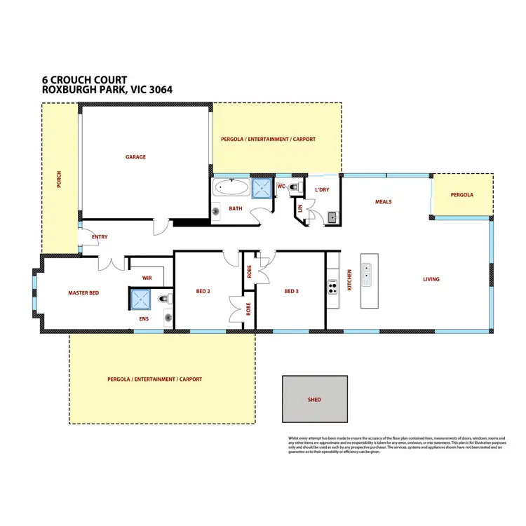 Floorplan of Homely house listing, 6 Crouch Court, Roxburgh Park VIC 3064