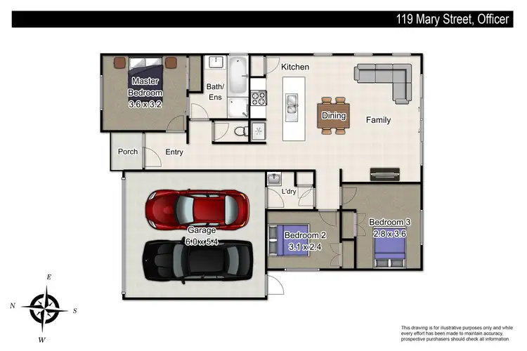 Floorplan of Homely house listing, 119 Mary Street, Officer VIC 3809