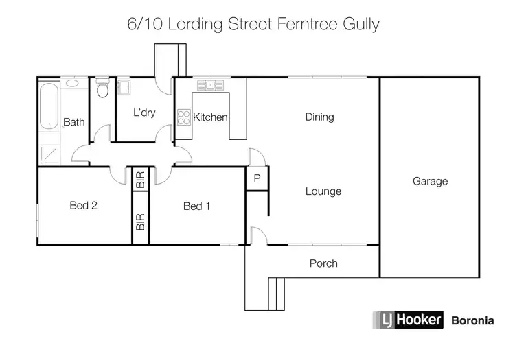 Floorplan of Homely unit listing, 6/10 Lording Street, Ferntree Gully VIC 3156