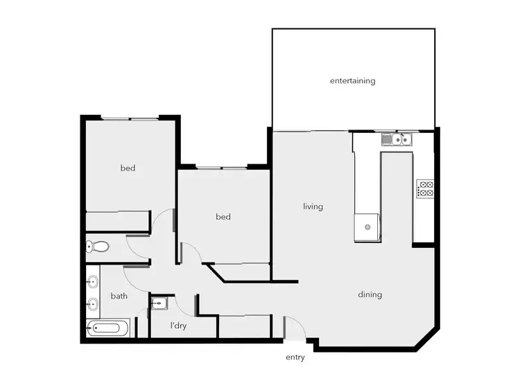 Floorplan of Homely unit listing, 413/2 Greenslopes Street, Cairns North QLD 4870