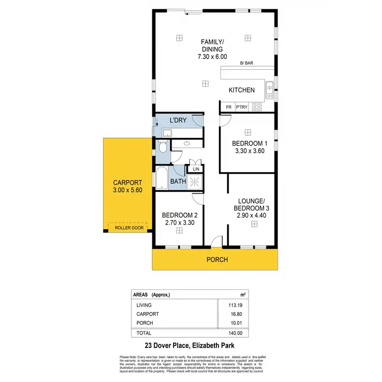 Floorplan of Homely house listing, 23 Dover Place, Elizabeth Park SA 5113