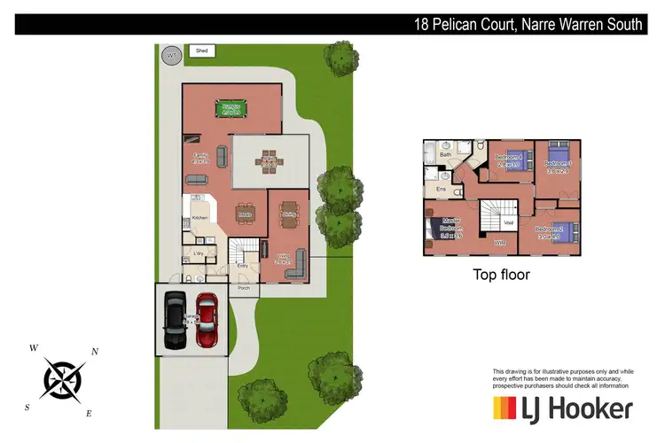 Floorplan of Homely house listing, 18 Pelican Court, Narre Warren South VIC 3805