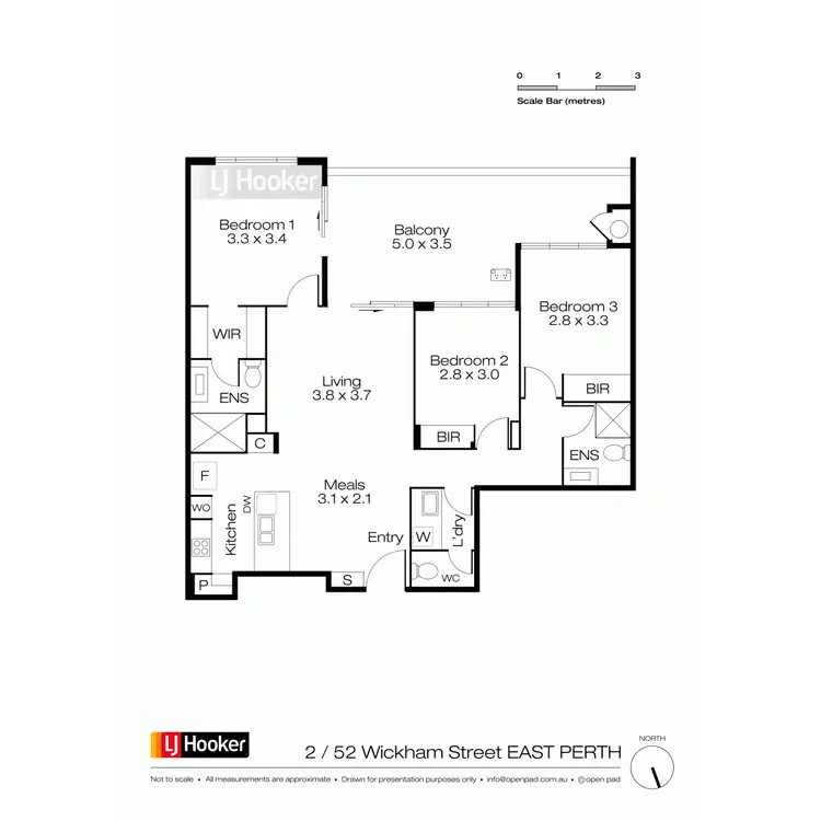 Floorplan of Homely apartment listing, 2/52 Wickham Street, East Perth WA 6004