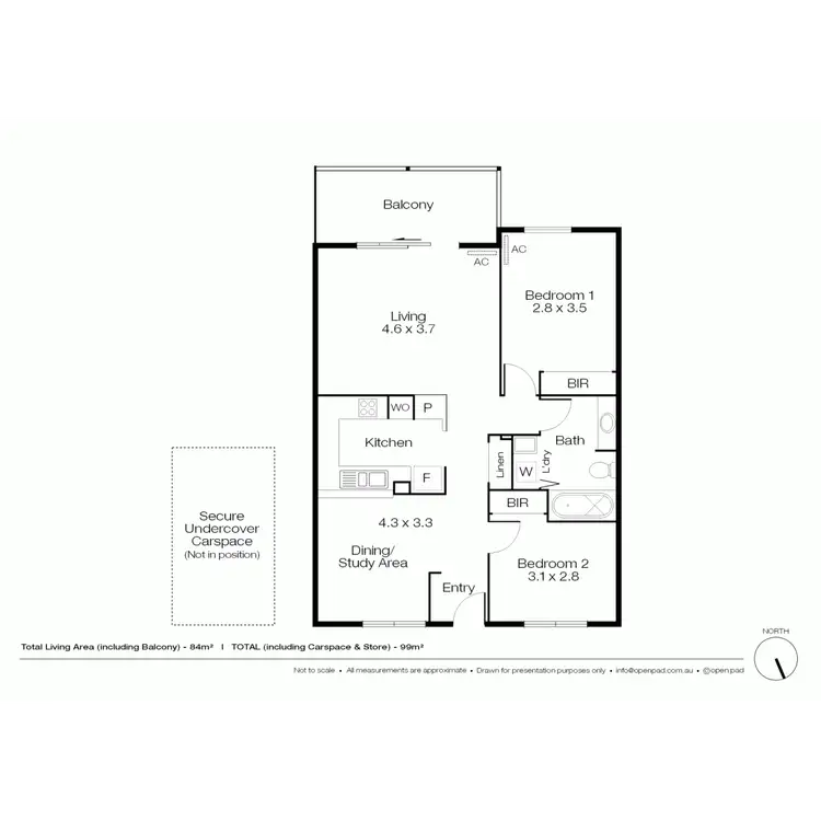 Floorplan of Homely apartment listing, 25/40 Wellington Street, East Perth WA 6004