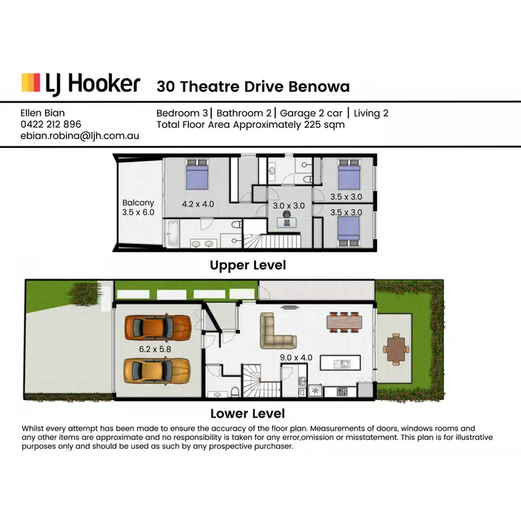Floorplan of Homely townhouse listing, 30 Theatre Drive, Benowa QLD 4217