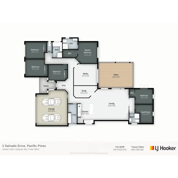 Floorplan of Homely house listing, 2 Salvado Drive, Pacific Pines QLD 4211