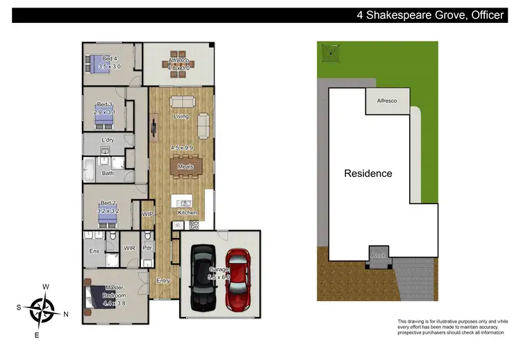 Floorplan of Homely house listing, 4 Shakespeare Grove, Officer VIC 3809