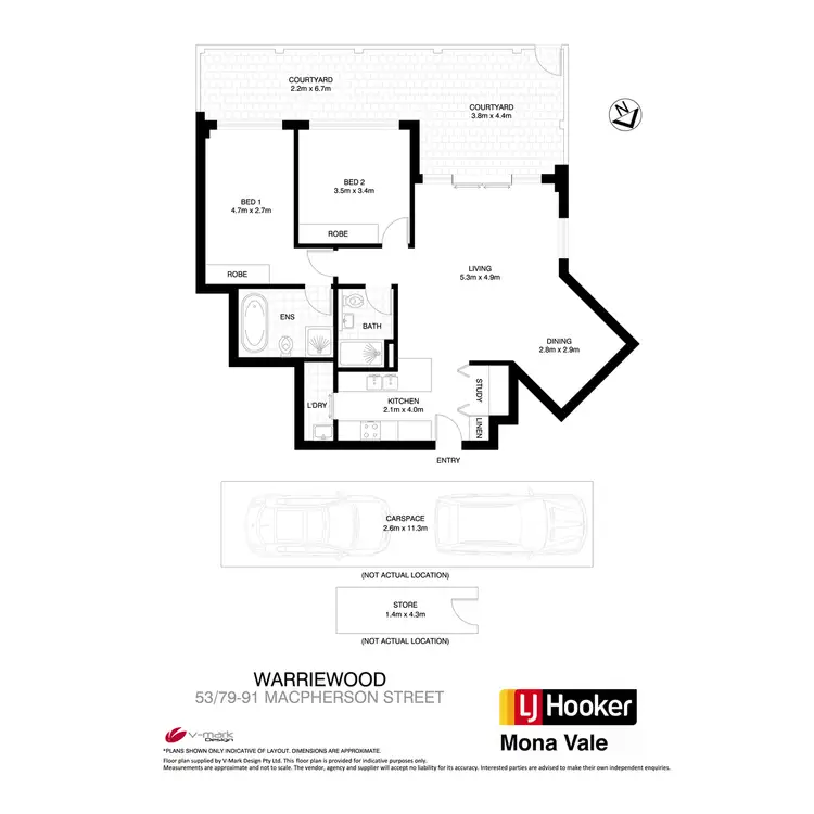 Floorplan of Homely unit listing, 53/79-91 Macpherson Street, Warriewood NSW 2102