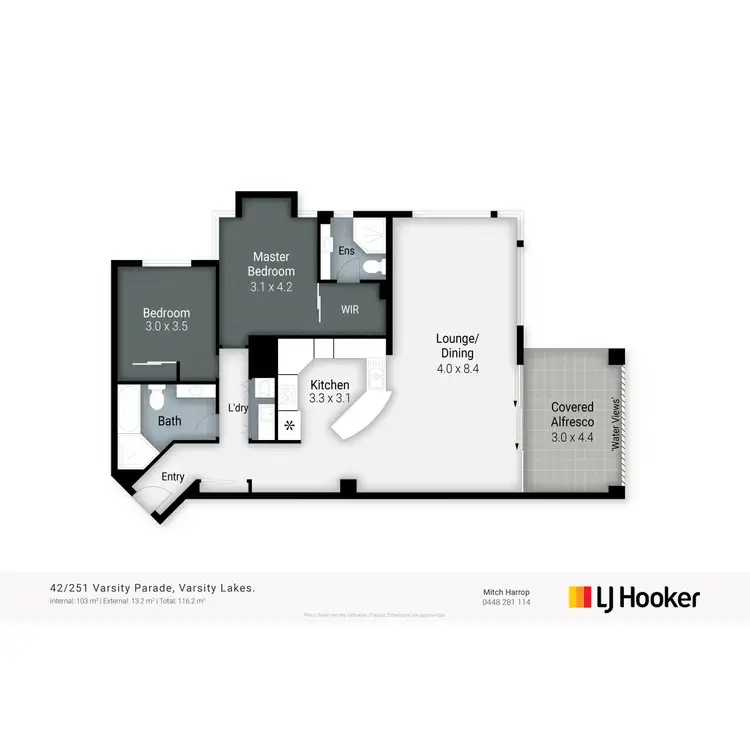 Floorplan of Homely apartment listing, 42/251 Varsity Parade, Varsity Lakes QLD 4227