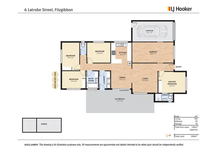 Floorplan of Homely house listing, 6 Latrobe Street, Fitzgibbon QLD 4018