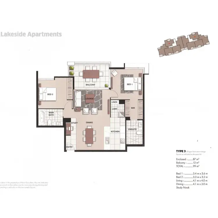Floorplan of Homely apartment listing, 130/29-49 Varsity Parade, Varsity Lakes QLD 4227