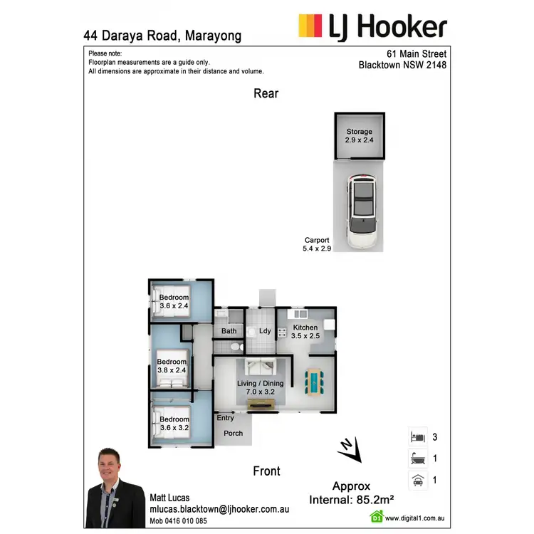 Floorplan of Homely house listing, 44 Daraya Road, Marayong NSW 2148