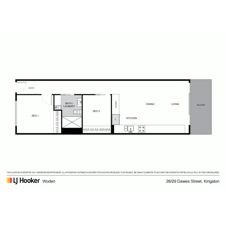 Floorplan of Homely apartment listing, 28/29 Dawes Street, Kingston ACT 2604