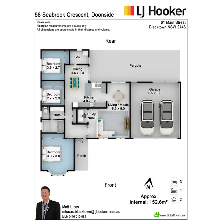 Floorplan of Homely house listing, 58 Seabrook Crescent, Doonside NSW 2767