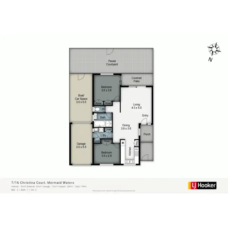 Floorplan of Homely unit listing, 7/16 Christina Court, Mermaid Waters QLD 4218