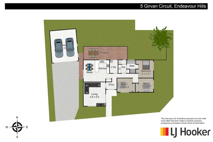 Floorplan of Homely house listing, 5 Girvan Circuit, Endeavour Hills VIC 3802