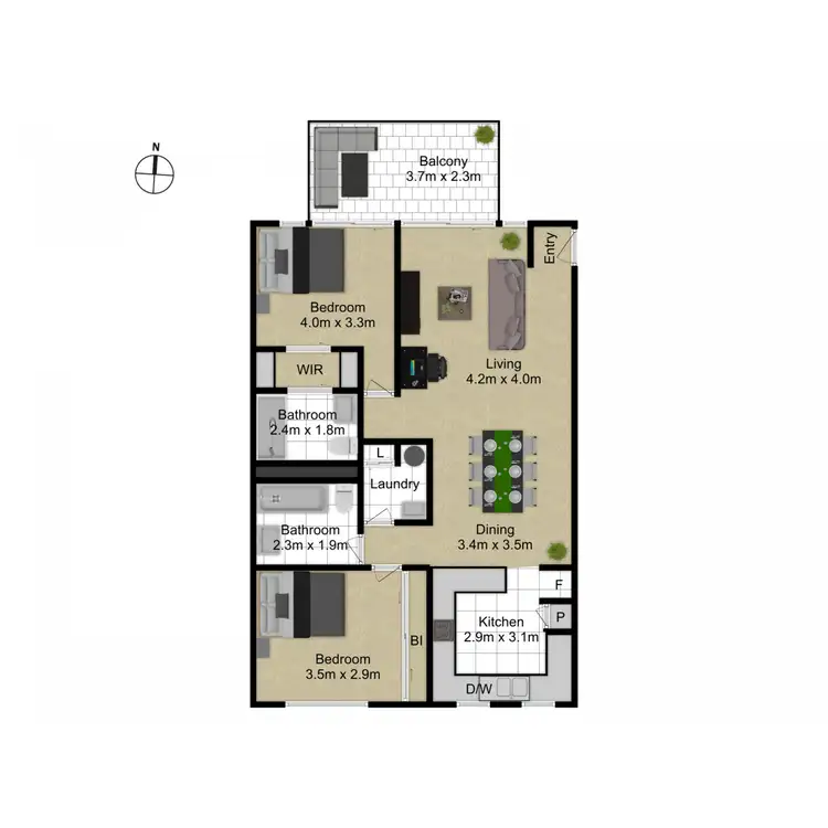 Floorplan of Homely apartment listing, 12/10 Coolac Place, Braddon ACT 2612