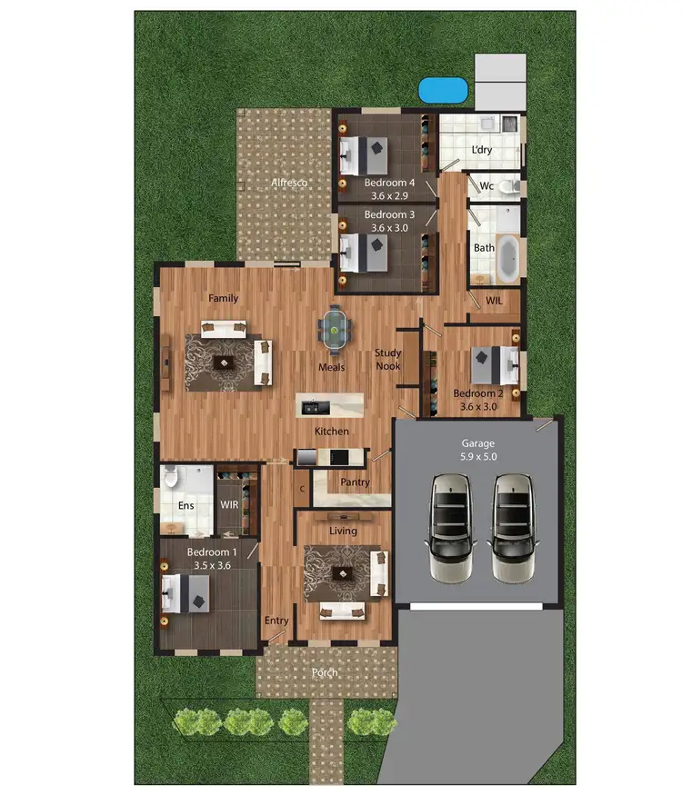 Floorplan of Homely house listing, 16 David Street, Googong NSW 2620