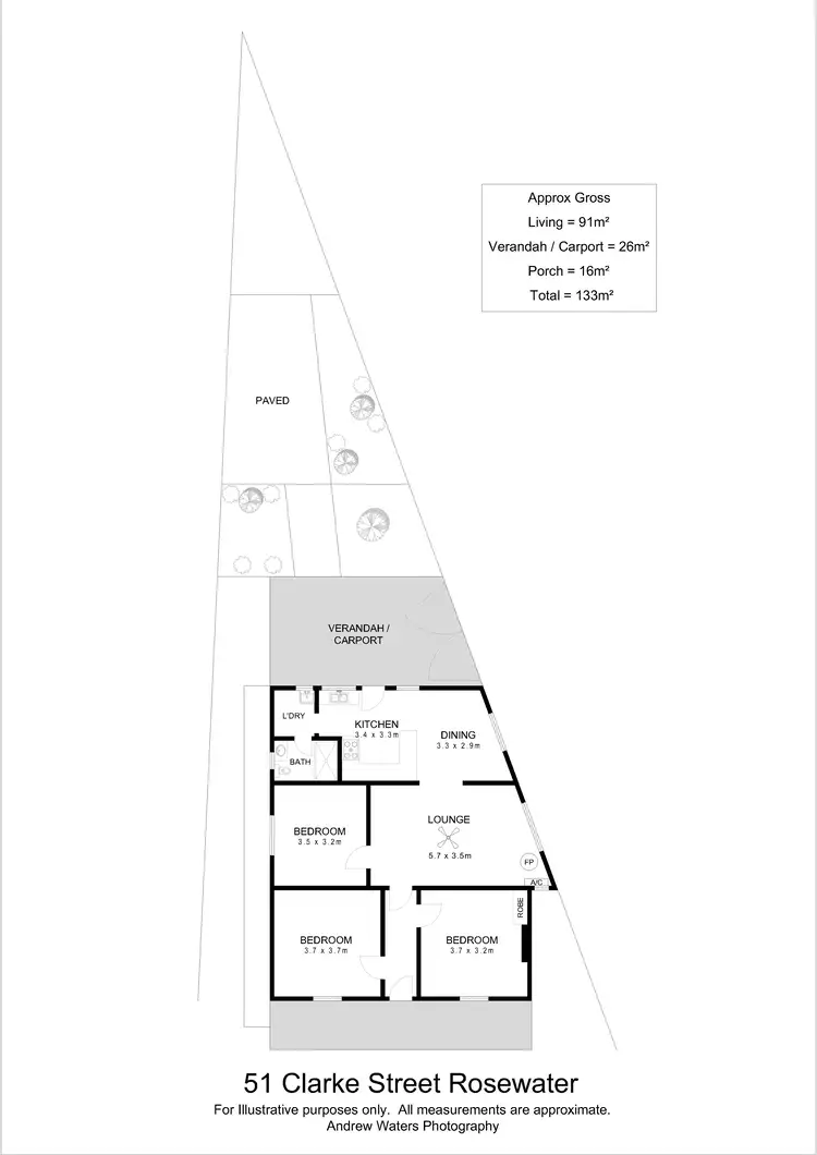 Floorplan of Homely house listing, 51 Clarke Street, Rosewater SA 5013