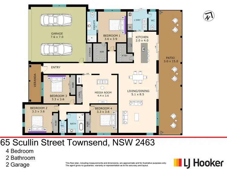 Floorplan of Homely house listing, 65 Scullin Street, Townsend NSW 2463