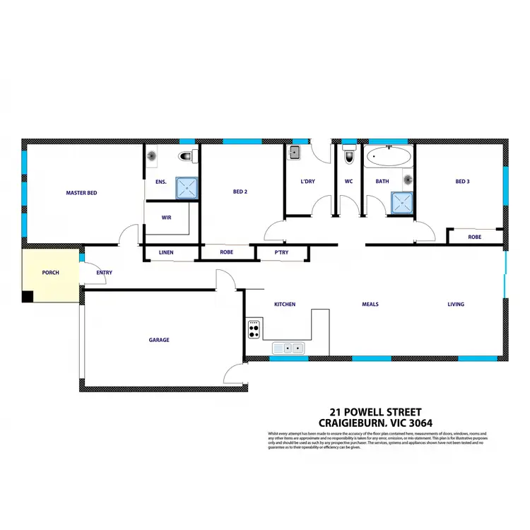 Floorplan of Homely house listing, 21 Powell Street, Craigieburn VIC 3064
