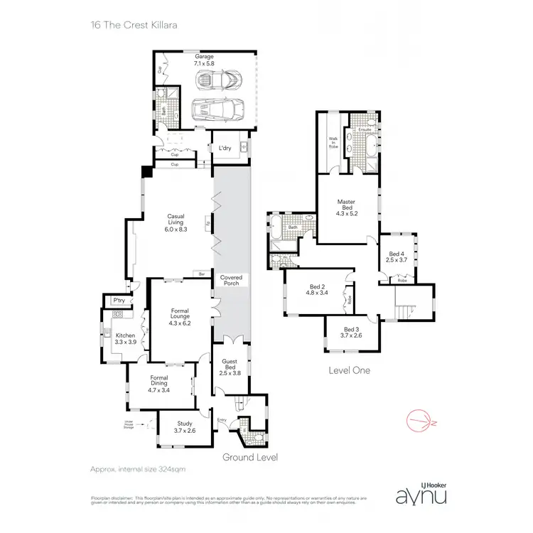 Floorplan of Homely house listing, 16 The Crest, Killara NSW 2071