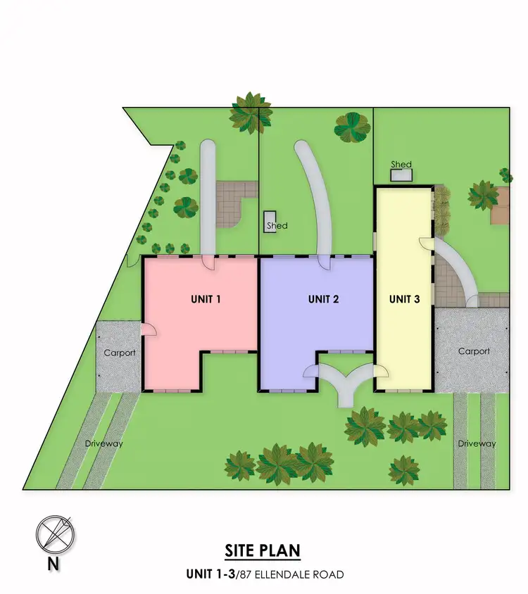 Floorplan of Homely unit listing, 1-3/87 Ellendale Road, Noble Park VIC 3174