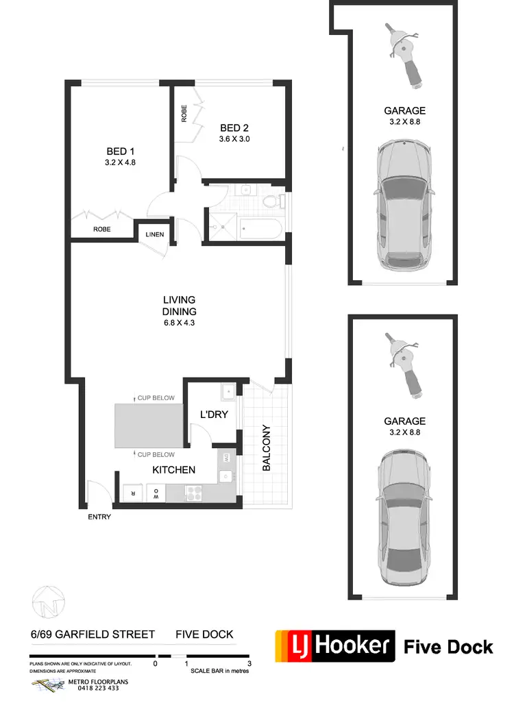 Floorplan of Homely apartment listing, 6/69 Garfield Street, Five Dock NSW 2046