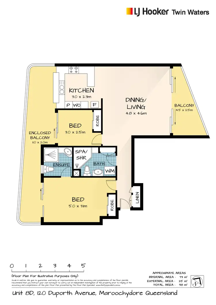 Floorplan of Homely unit listing, 8D/120-122 Duporth Avenue, Maroochydore QLD 4558