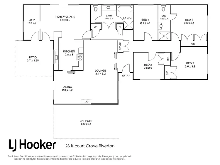 Floorplan of Homely house listing, 23 Tricourt Grove, Riverton WA 6148