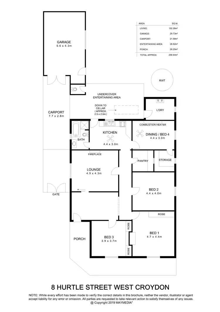 Floorplan of Homely house listing, 8 Hurtle Street, Croydon SA 5008