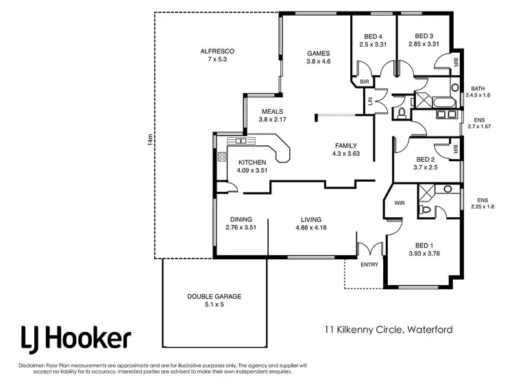 Floorplan of Homely house listing, 11 Kilkenny Circle, Waterford WA 6152