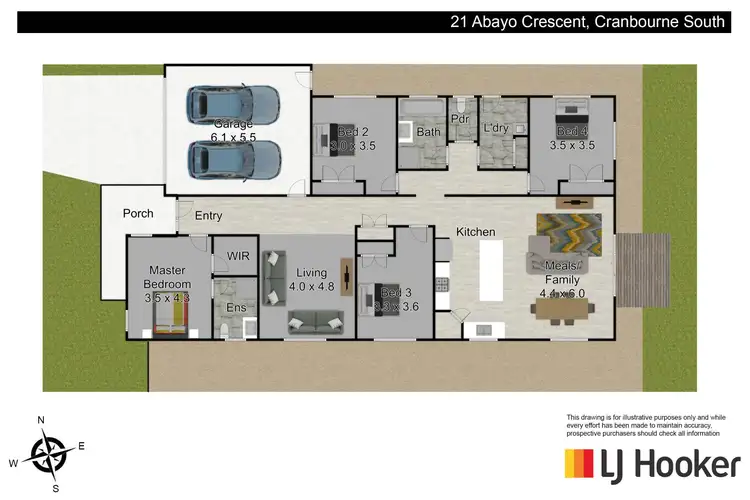 Floorplan of Homely house listing, 21 Abayo Crescent, Cranbourne South VIC 3977