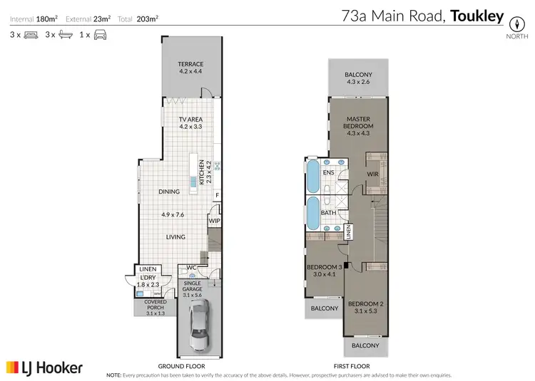 Floorplan of Homely semi-detached listing, 73a Main Road, Toukley NSW 2263