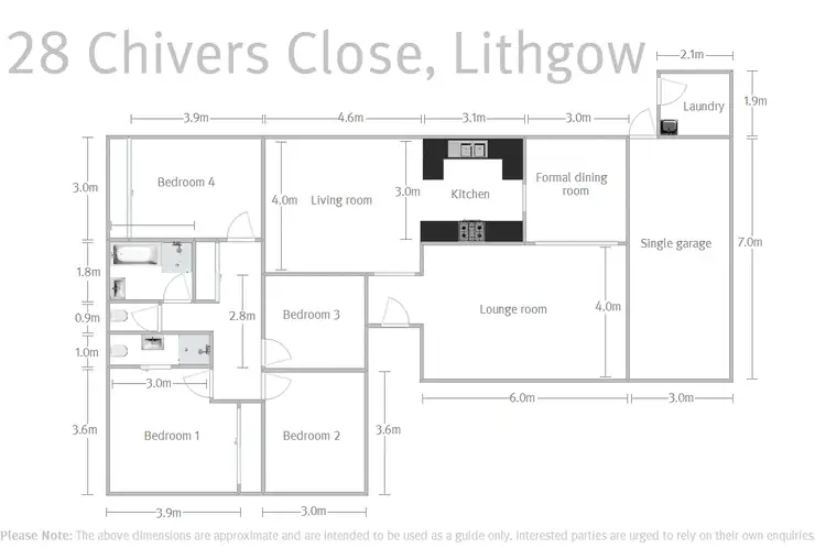 Floorplan of Homely house listing, 28 Chivers Close, Lithgow NSW 2790