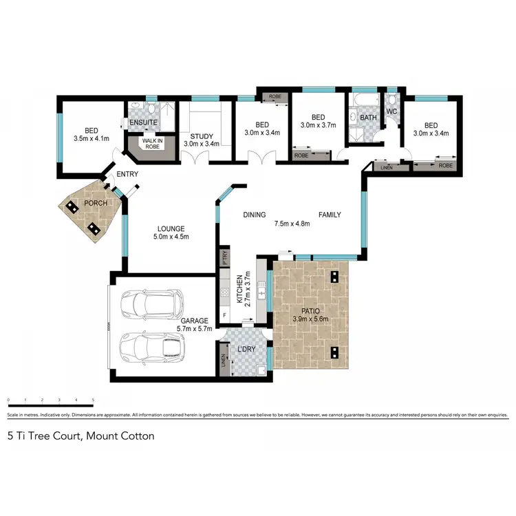 Floorplan of Homely house listing, 5 Ti Tree Court, Mount Cotton QLD 4165