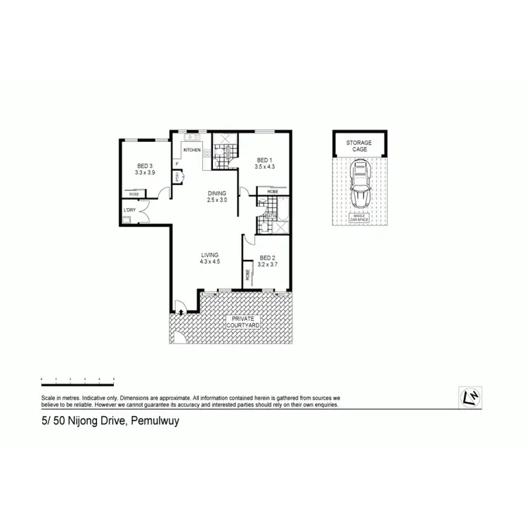 Floorplan of Homely apartment listing, 5/50 Nijong Drive, Pemulwuy NSW 2145