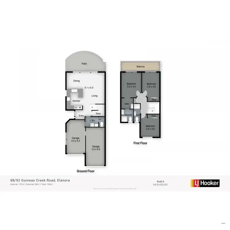 Floorplan of Homely townhouse listing, 65/92 Guineas Creek Road, Currumbin Waters QLD 4223