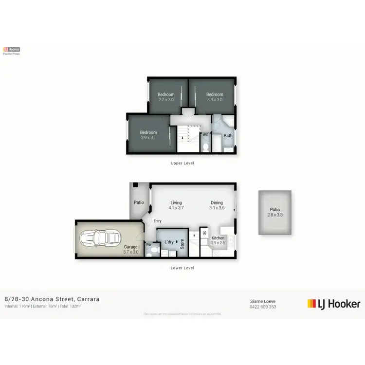 Floorplan of Homely townhouse listing, 8/28 Ancona Street, Carrara QLD 4211