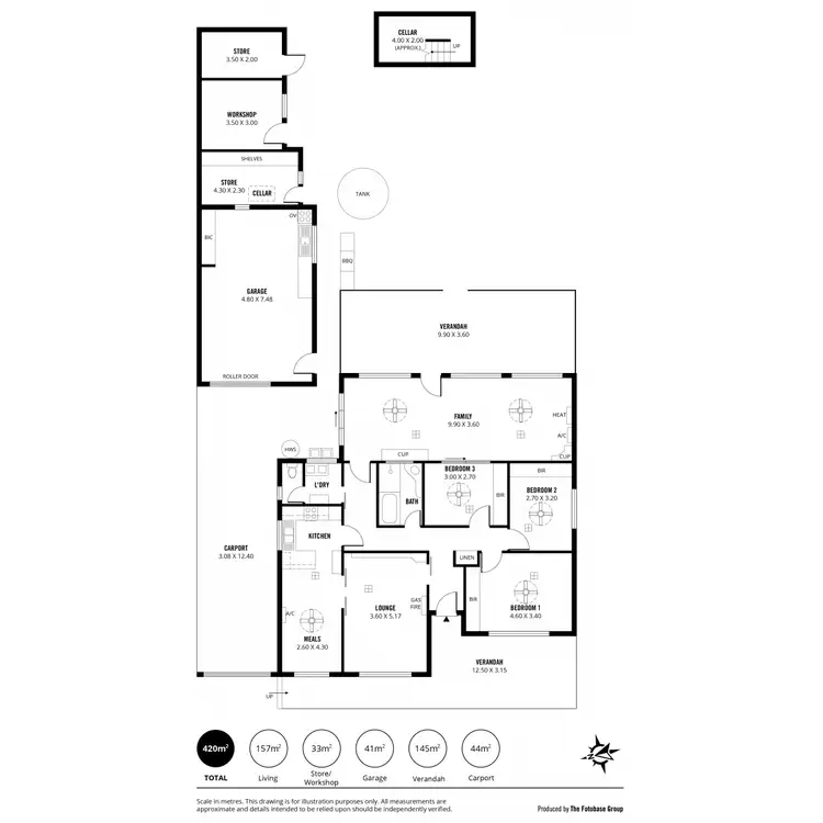 Floorplan of Homely house listing, 1 Glen Avenue, Tranmere SA 5073