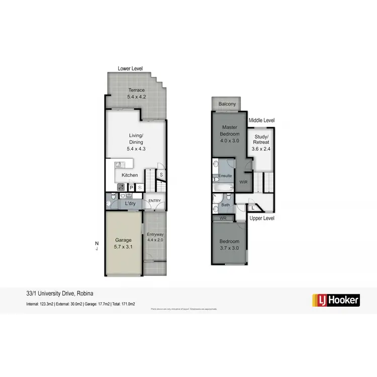 Floorplan of Homely townhouse listing, 33/1 University Drive, Robina QLD 4226